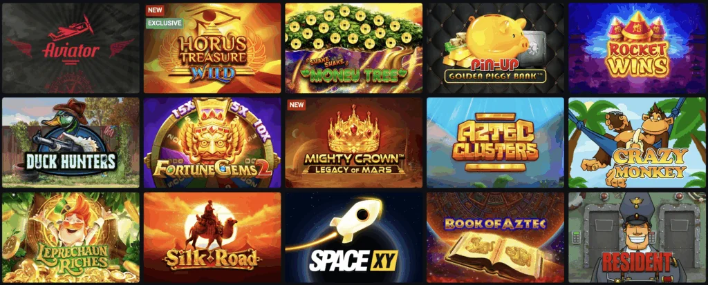 juegos en Pin Up Casino App